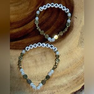 Taylor Swift Handmade Friendship Beaded Bracelet
“Champagne Problems”